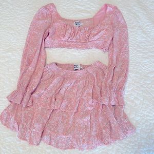 Princess Polly Pink/Floral Two-Piece Set.